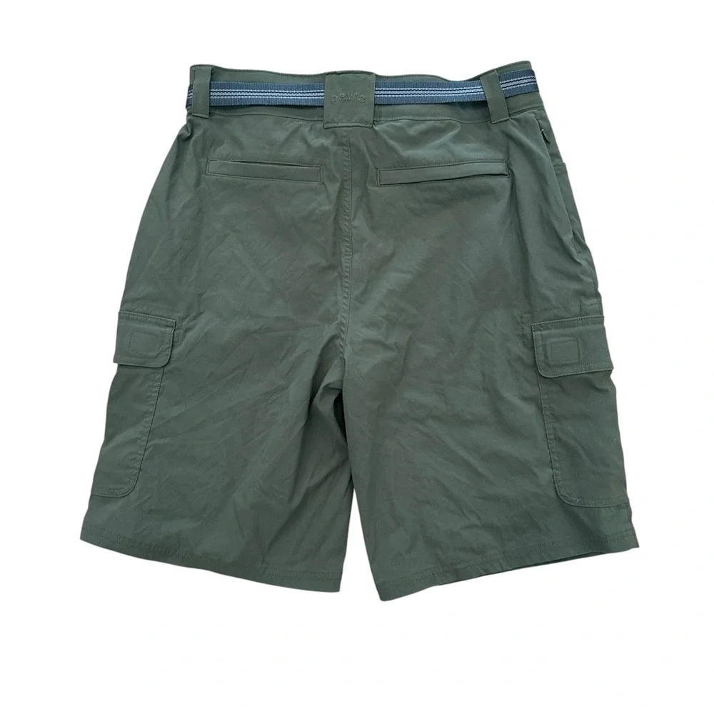 Orvis Men’s 34” Green Outdoor Camping Hiking Cargo Athletic Belted Casual Shorts